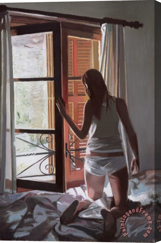 Gillian Furlong Early Morning Villa Mallorca Stretched Canvas Painting / Canvas Art