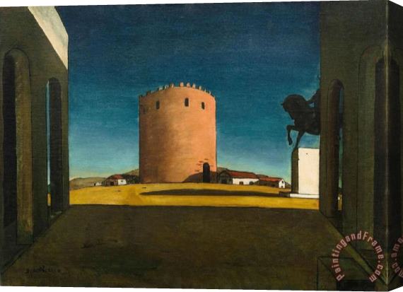 Giorgio De Chirico The Red Tower Stretched Canvas Painting / Canvas Art