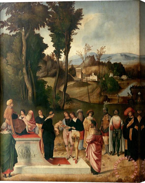 Giorgione Mose Alla Prova Del Fuoco Stretched Canvas Painting / Canvas Art