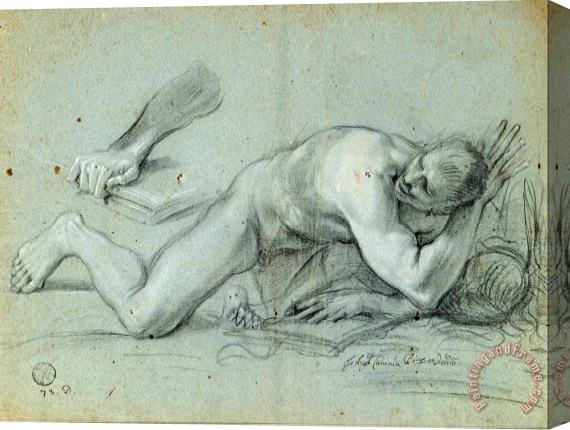 Giovanni Angelo Canini Study for a Fallen Angel Stretched Canvas Print / Canvas Art