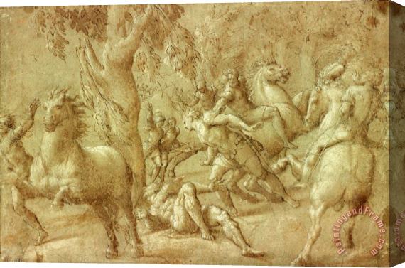 Giovanni Antonio de Sacchis  Conversion of St. Paul Stretched Canvas Print / Canvas Art