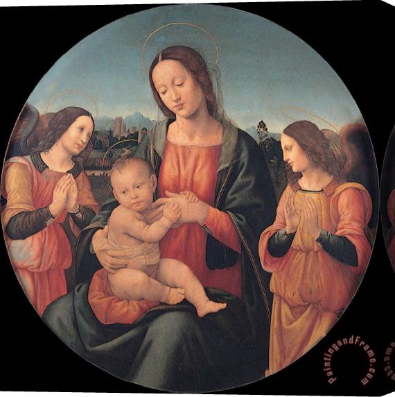 Giovanni Antonio Sogliani Madonna with The Child And Angels Stretched Canvas Print / Canvas Art
