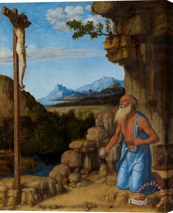 Giovanni Battista Cima da Conegliano Saint Jerome In The Wilderness Stretched Canvas Painting / Canvas Art