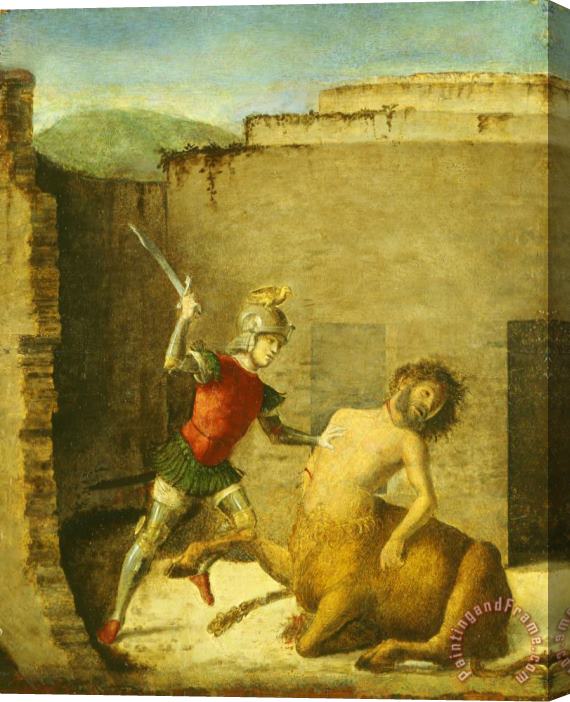 Giovanni Battista Cima da Conegliano Theseus Killing The Minotaur Stretched Canvas Painting / Canvas Art