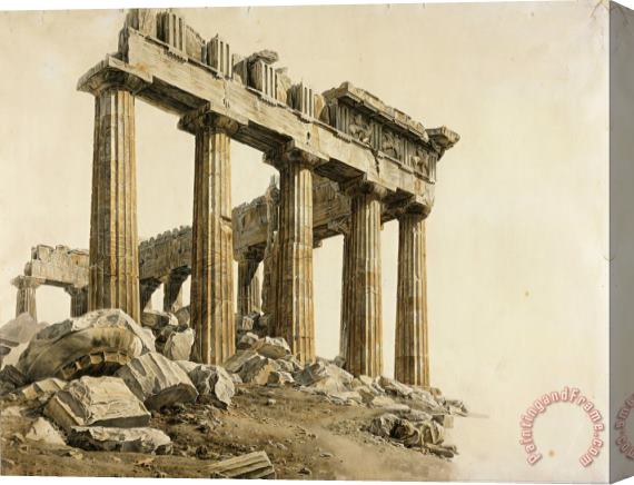 Giovanni Battista Lusieri  The South East Corner of The Parthenon, Athens Stretched Canvas Painting / Canvas Art