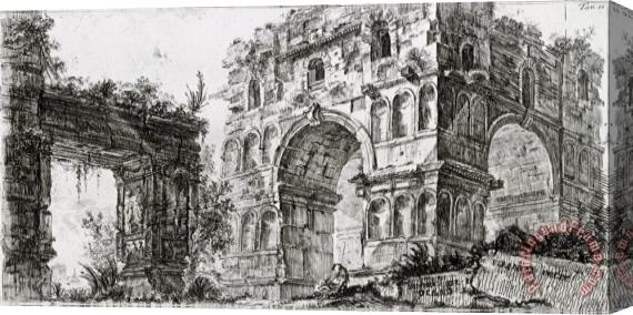 Giovanni Battista Piranesi The Temple of Diana Stretched Canvas Painting / Canvas Art