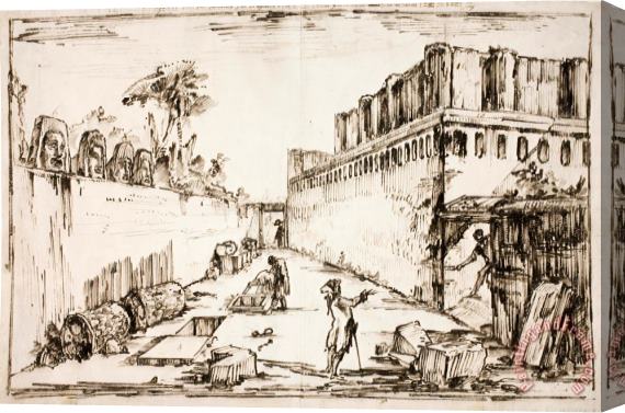Giovanni Battista Piranesi The Tomb of The Istacidi, Pompeii Stretched Canvas Painting / Canvas Art
