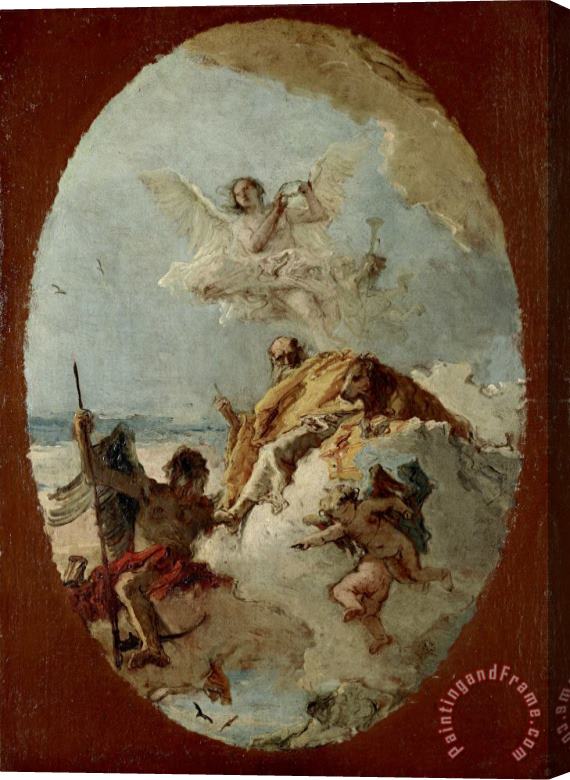 Giovanni Battista Tiepolo The Triumph of Valor Over Time (preparatory Sketch) Stretched Canvas Print / Canvas Art