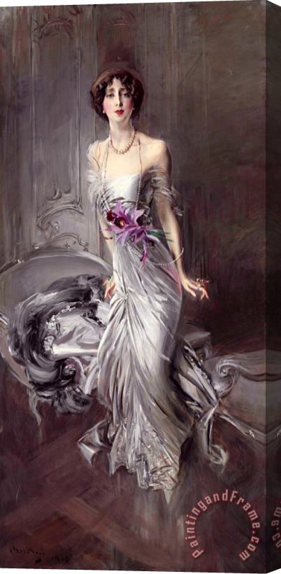 Giovanni Boldini Portrait of Madame Eugene Doyen Stretched Canvas Painting / Canvas Art