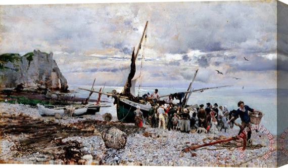 Giovanni Boldini The Return of The Fishing Boats Stretched Canvas Print / Canvas Art