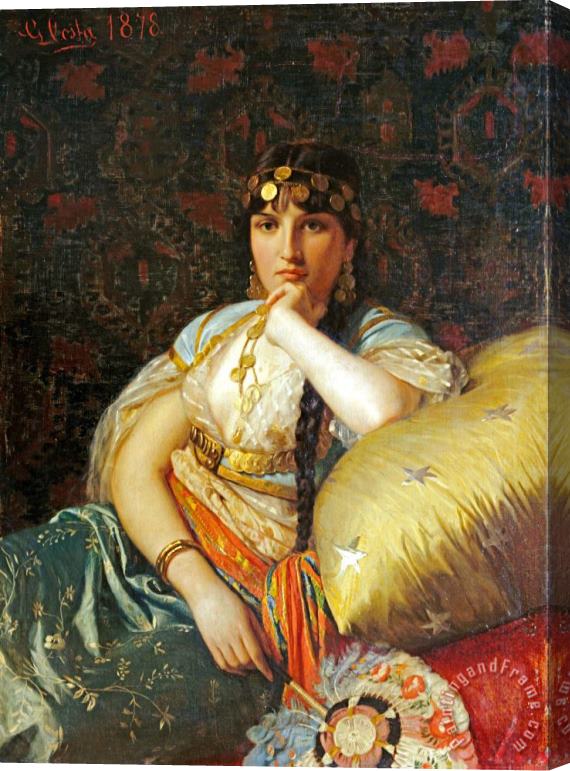 Giovanni Costa An Oriental Beauty Stretched Canvas Painting / Canvas Art