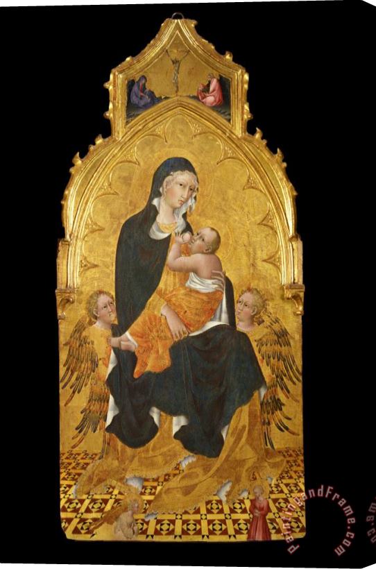 Giovanni di Paolo Madonna with Child And Angels; Annunciation Stretched Canvas Painting / Canvas Art