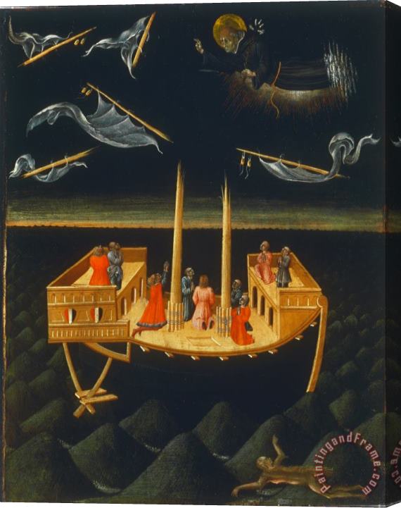 Giovanni di Paolo Saint Nicholas of Tolentino Saving a Shipwreck Stretched Canvas Painting / Canvas Art