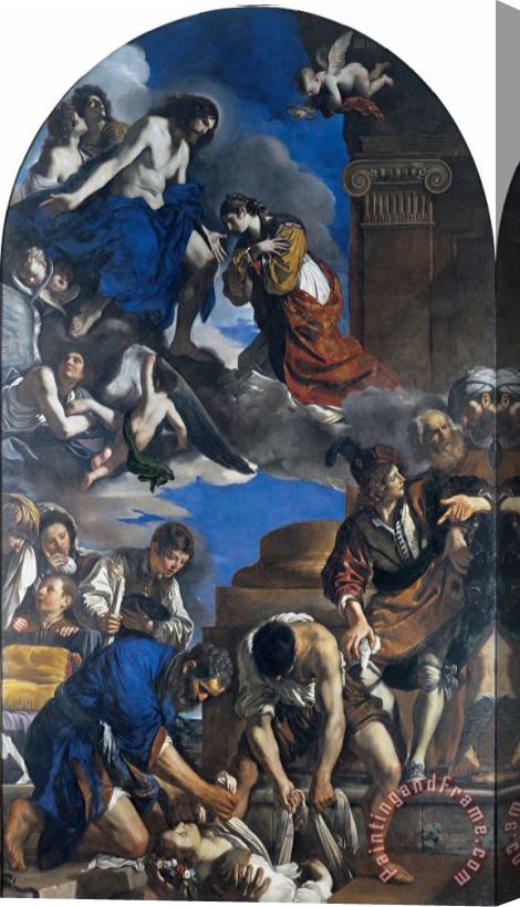 Giovanni F. Barbieri Burial of Saint Petronilla Stretched Canvas Print / Canvas Art