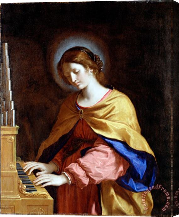 Giovanni F. Barbieri St. Cecilia Stretched Canvas Print / Canvas Art