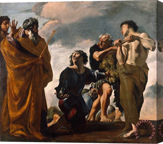 Giovanni Lanfranco  Moses And The Messengers From Canaan Stretched Canvas Painting / Canvas Art