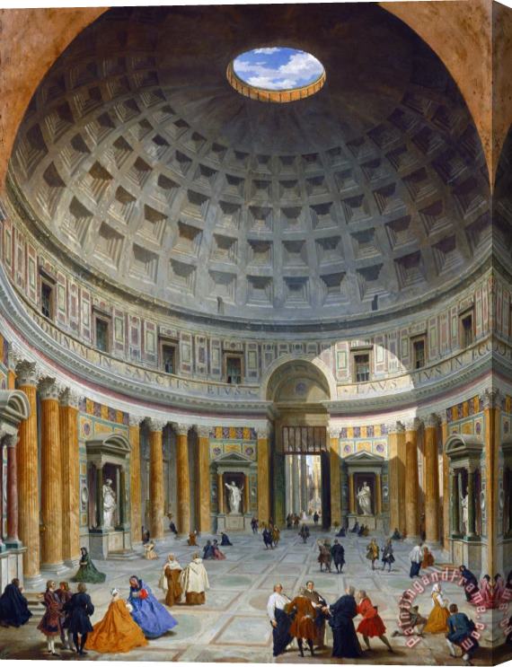 Giovanni Paolo Panini Interior of The Pantheon, Rome Stretched Canvas Painting / Canvas Art