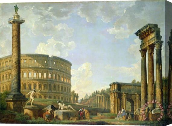 Giovanni Paolo Panini The Colosseum and other Monuments Stretched Canvas Print / Canvas Art