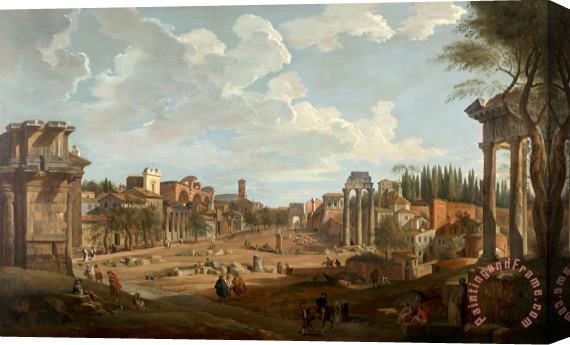 Giovanni Paolo Panini View of Rome Stretched Canvas Painting / Canvas Art