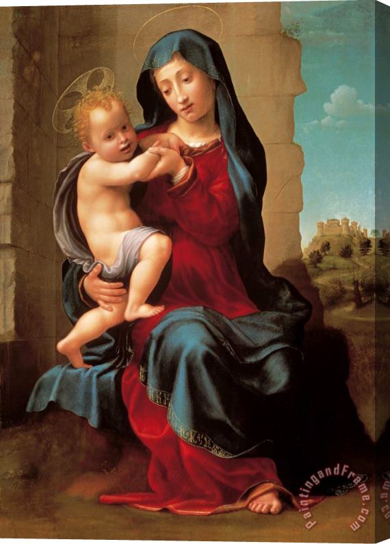 Giuliano Bugiardini Virgin And Child Stretched Canvas Painting / Canvas Art