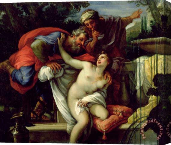 Giuseppe Bartolomeo Chiari Susanna And The Elders Stretched Canvas Painting / Canvas Art