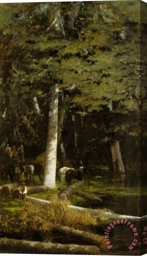 Giuseppe De Nittis Nella Foresta Stretched Canvas Print / Canvas Art
