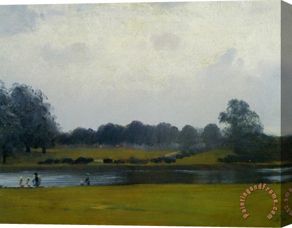 Giuseppe De Nittis The Serpentine Hyde Park Stretched Canvas Painting / Canvas Art