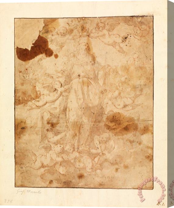 Giuseppe Marullo Study for The Ascension of The Virgin Stretched Canvas Painting / Canvas Art