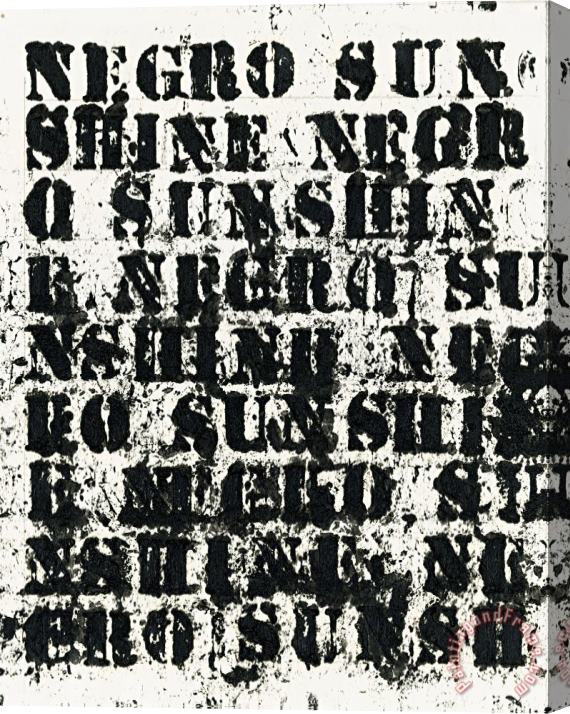 Glenn Ligon Study for Negro Sunshine II #2 Stretched Canvas Painting / Canvas Art