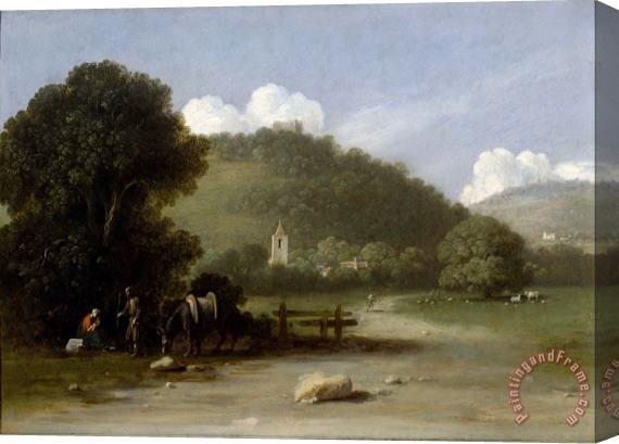 Goffredo Wals Landscape with The Rest on The Flight Into Egypt Stretched Canvas Painting / Canvas Art
