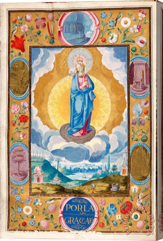 Gomez, Diego Immacule Conception in Enforceable Charter of Chivalry of Arias Pardo De Cela Stretched Canvas Print / Canvas Art
