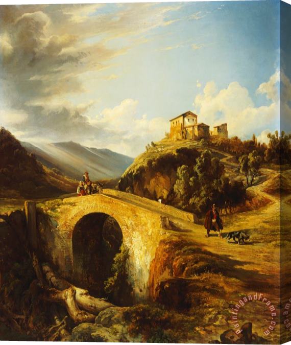 Gonsalvo Carelli Medieval Landscape Stretched Canvas Painting / Canvas Art