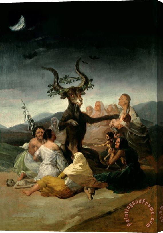 Goya The Witches' Sabbath Stretched Canvas Painting / Canvas Art