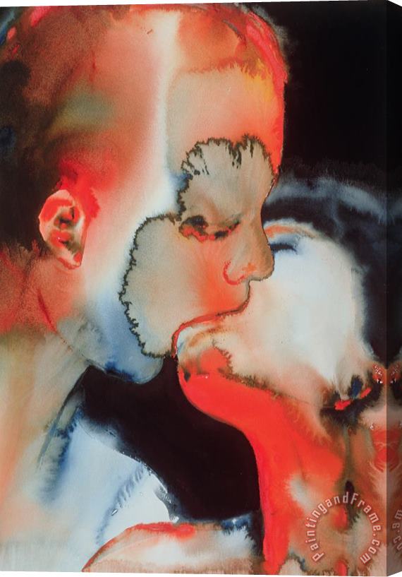 Graham Dean Close Up Kiss Stretched Canvas Print / Canvas Art