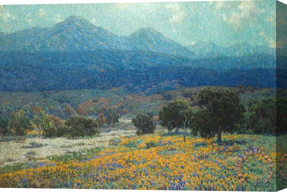 Granville Seymour Redmond California Poppy Field Stretched Canvas Print / Canvas Art