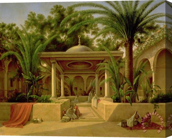 Grigory Tchernezov The Khabanija Fountain in Cairo Stretched Canvas Print / Canvas Art