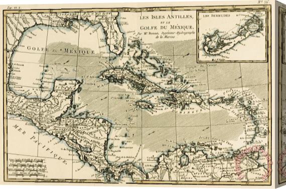 Guillaume Raynal The Antilles and the Gulf of Mexico Stretched Canvas Print / Canvas Art