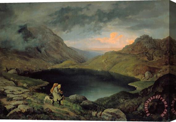 Gustav Karl Ludwig Richter Teich Im Riesengebirge Stretched Canvas Print / Canvas Art