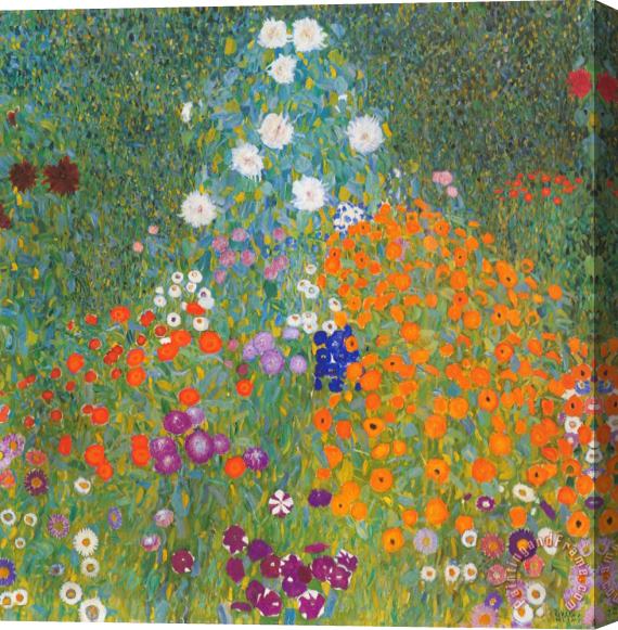 Gustav Klimt Bauerngarten Stretched Canvas Print / Canvas Art
