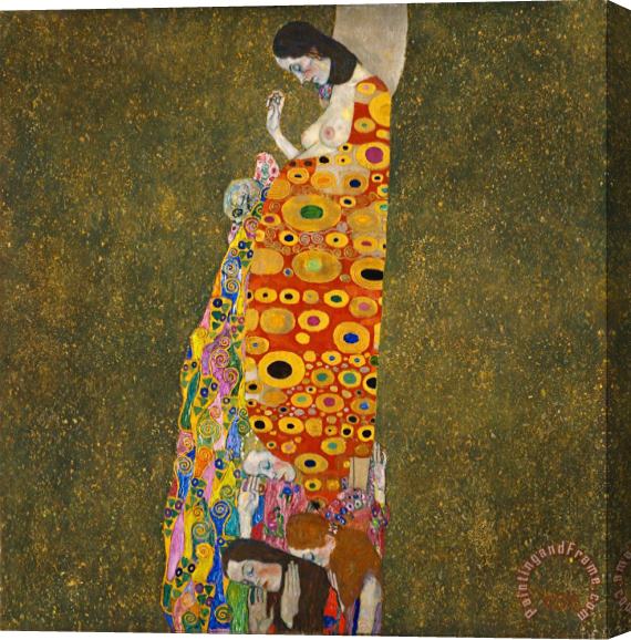 Gustav Klimt Hope Ii Lady Stretched Canvas Print / Canvas Art