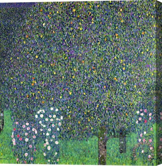 Gustav Klimt Roses under the Trees Stretched Canvas Print / Canvas Art
