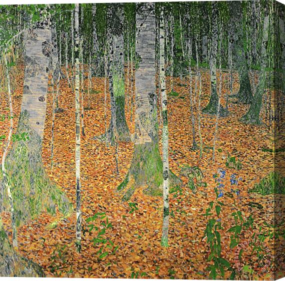 Gustav Klimt The Birch Wood Stretched Canvas Print / Canvas Art