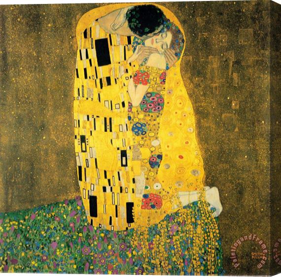 Gustav Klimt The Kiss Iv Stretched Canvas Print / Canvas Art