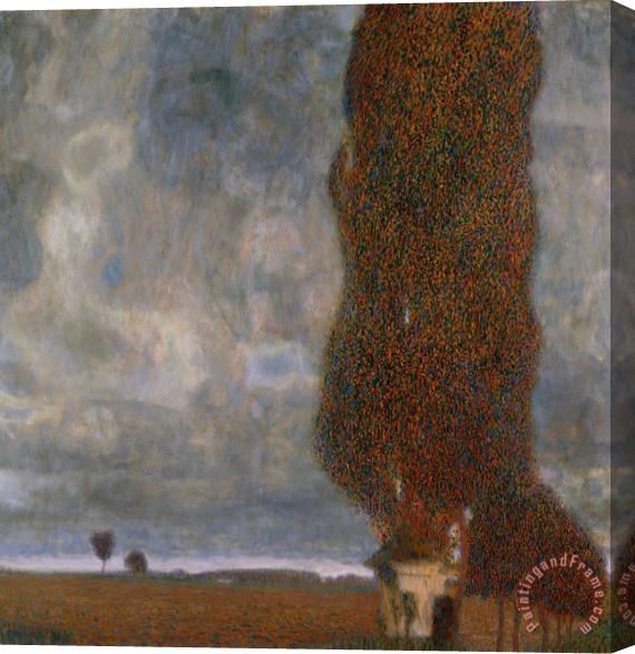 Gustav Klimt The Large Poplar II Gathering Storm Stretched Canvas Print / Canvas Art