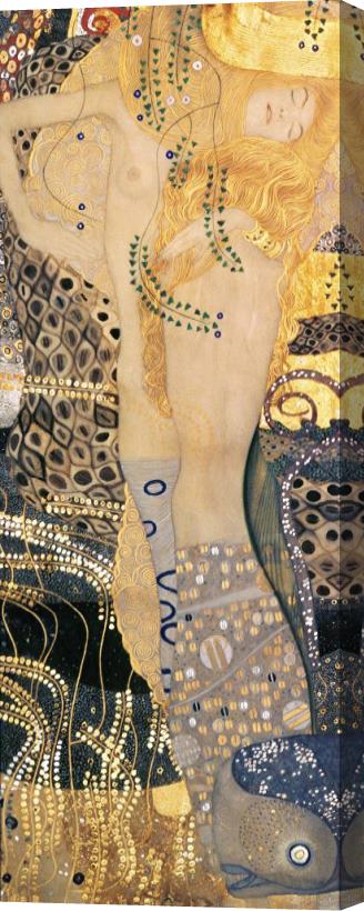 Gustav Klimt Water Serpents I Stretched Canvas Print / Canvas Art