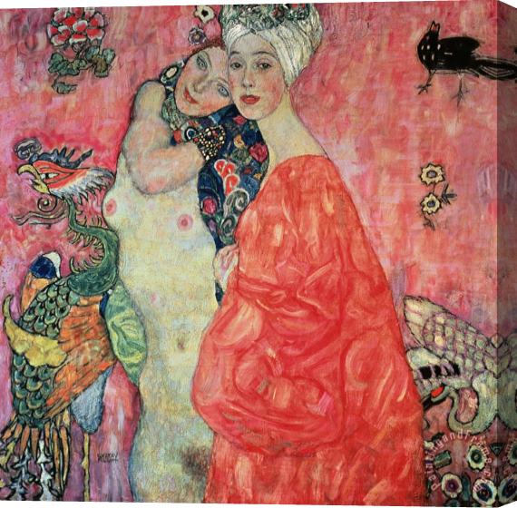 Gustav Klimt Women Friends Stretched Canvas Print / Canvas Art