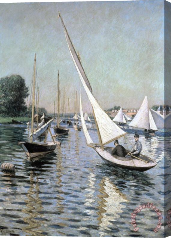 Gustave Caillebotte Regatta At Argenteuil Stretched Canvas Painting / Canvas Art