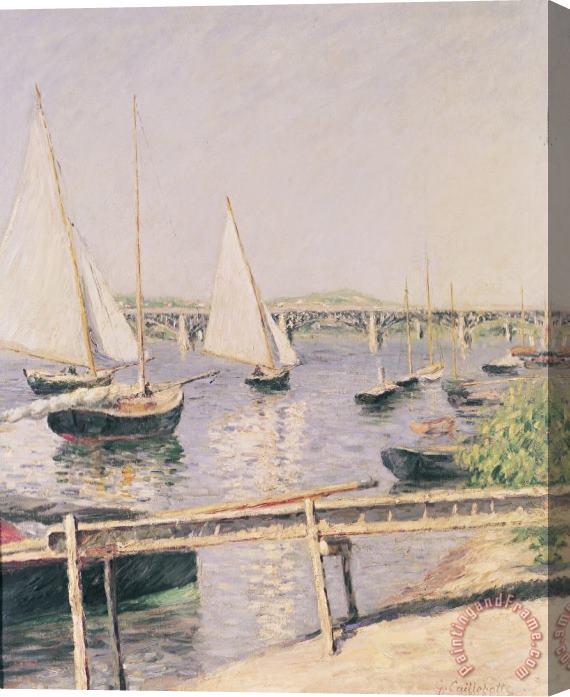 Gustave Caillebotte Sailing boats at Argenteuil Stretched Canvas Print / Canvas Art