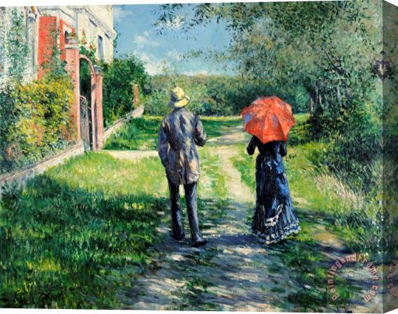 Gustave Caillebotte The Path Uphil Stretched Canvas Painting / Canvas Art