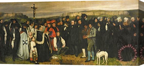 Gustave Courbet Burial at Ornans Stretched Canvas Print / Canvas Art